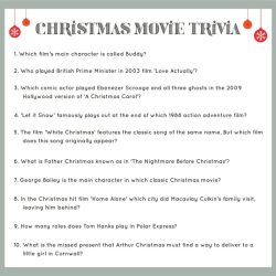 Christmas vacation movie trivia questions