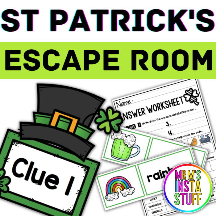 St patrick's day escape room answer key