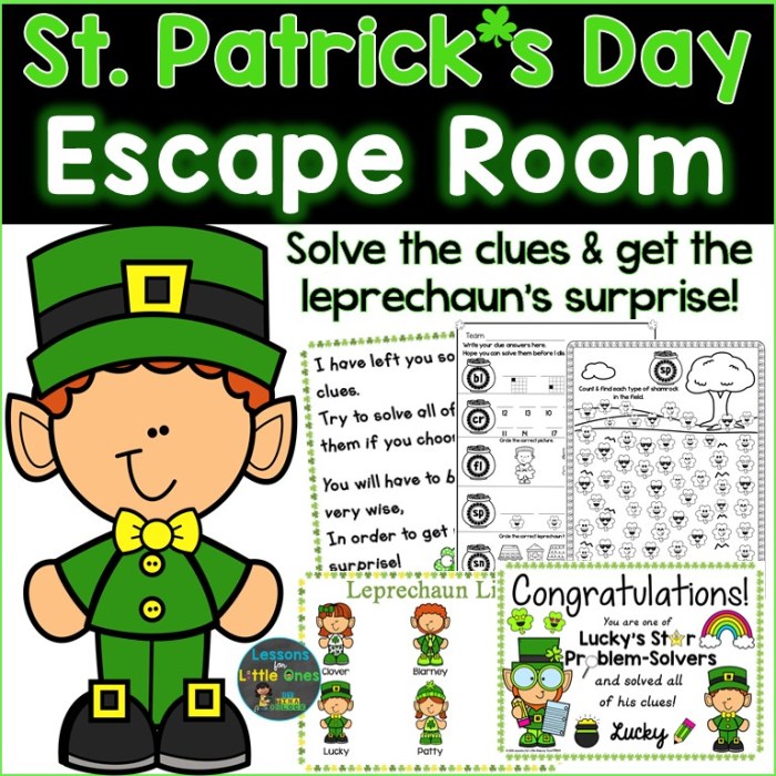 St patrick's day escape room answer key